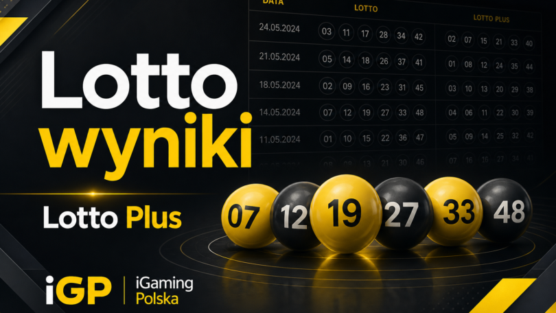 Lotto wyniki i Lotto Plus - tabela wyników i kule z liczbami