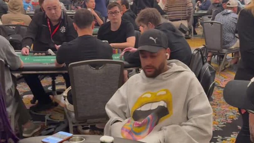 Neymar przy stole pokerowym podczas World Series of Poker 2026 w Las Vegas