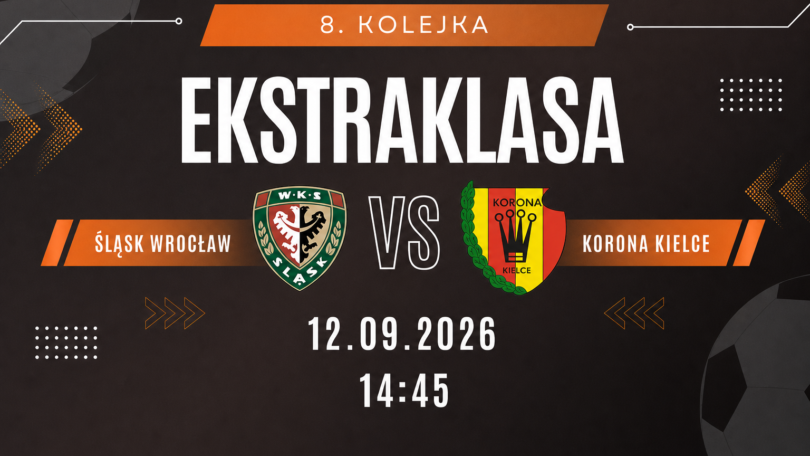Śląsk Wrocław - Korona Kielce, 8. kolejka Ekstraklasy, 12.09.2026 14:45